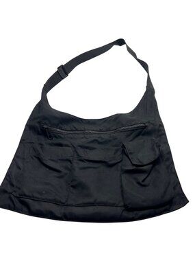 Eddie Rodriguez Black Nylon Crossbody Bag Adjustable Strap Multiple Pockets